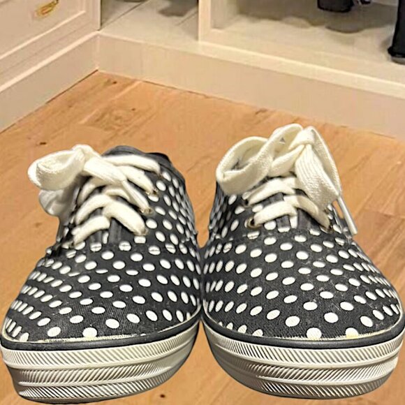 Keds Women's Black and White Polka Dot Canvas Sneaker size 9.5 - Picture 3 of 11
